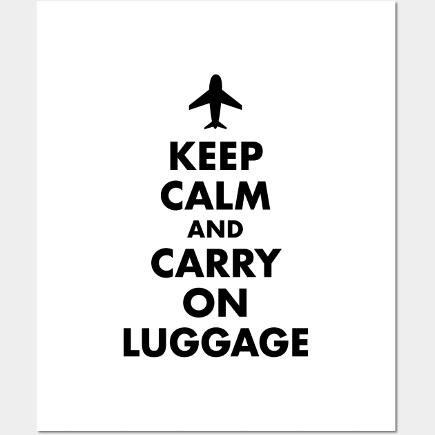 Keep Calm and Carry On Luggage Wall Art by designminds1